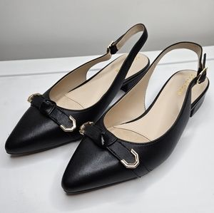 Cole Haan Women's Menlo Skimmer Grand 360 Black Slingback Shoes Size 7 Black